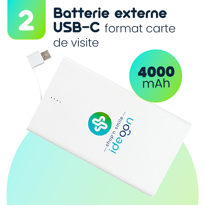 ideoon-Batterie externe
USB-C