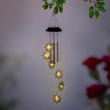 Preview: Suoneria solare con illuminazione a LED e suono: per un‘atmosfera rilassante in giardino, sul balcone e sulla terrazza