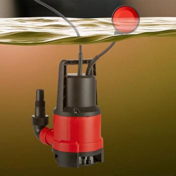 Preview: Pompe submersible 400W - Eaux claires & sales, débit 8000 L/h, interrupteur flotteur - Immersion 5m, raccords universels