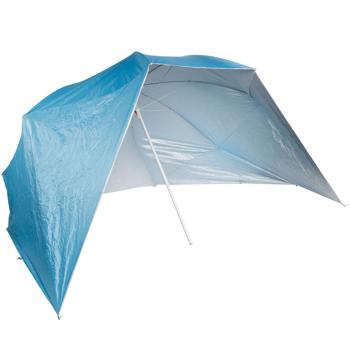 Preview: Robuster Sonnenschirm mit Seitenwänden (Ø 240cm): UV50+ Sonnenschutz & Windschutz, für Garten, Balkon & Strand