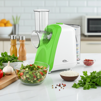 Versatile electric multi chopper with 5 attachments, 150 watts, chopping, slicing, grating & more, Practical kitchen helper