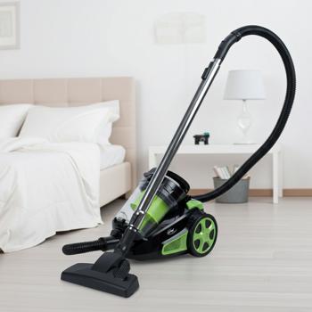 Leistungsstarker Zyklon-Staubsauger: 850W, 3L, beutellos, schwarz-grün, Turbo-Saugkraft für gründliche Reinigung