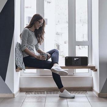 Preview: Retro stereo hybrid radio DAB+ & FM, matte black, Bluetooth, 2x 15 W, for digital and analog radio reception