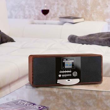 Preview: Stereo-Hybridradio DAB+ & UKW, mit CD-Player, in edler Holzoptik, Bluetooth 5.0, 2x 15 W, Für digitalen & analogen Radioempfang