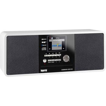 Preview: Stereo-Hybridradio in stylischem schwarz-weiss mit CD-Player, DAB+, Internetradio & Bluetooth 5.0 – Radio mit USB, 2x15W & Farbdisplay