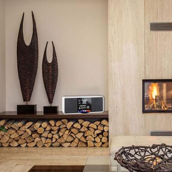 Preview: Stereo-Hybridradio in stylischem schwarz-weiss mit CD-Player, DAB+, Internetradio & Bluetooth 5.0 – Radio mit USB, 2x15W & Farbdisplay