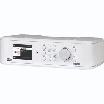 Preview: Modernes Unterbau-Küchenradio DAB+/FM, weiss, Bluetooth 5.1, EWF-Notfallwarnsystem und TFT-LCD-Farbdisplay, kompakt, sicher & vielseitig