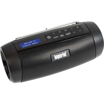 Preview: Compact DAB+ & FM outdoor radio with telescopic antenna, black, robust, weatherproof & with long battery life