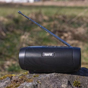 Preview: Compact DAB+ & FM outdoor radio with telescopic antenna, black, robust, weatherproof & with long battery life