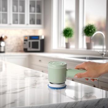 Preview: Brosse de nettoyage sans fil - Embouts brossage & polissage, nettoyage effort - Batterie 30 min, 2 vitesses, USB-C - Maison-Auto-Meuble-Salle de bain