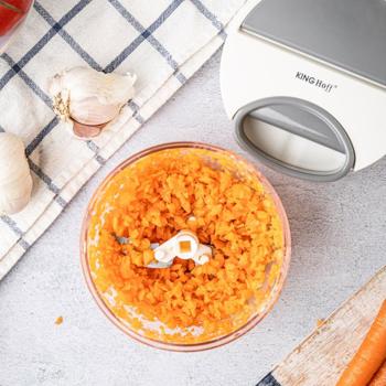 Preview: Pulley multi-chopper, 400 ml, white-grey, onion slicer for effortless chopping of vegetables, herbs & nuts