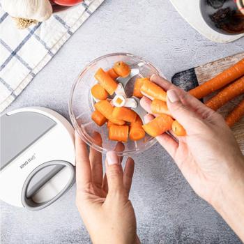 Preview: Pulley multi-chopper, 400 ml, white-grey, onion slicer for effortless chopping of vegetables, herbs & nuts