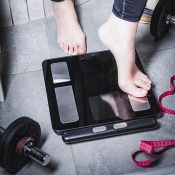 Preview: Pèse-personne professionnel - Analyse corporelle complète, IMC, graisse, muscle, os - Bluetooth, App MovingLife, écran LCD couleur, 180kg