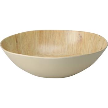 Bol en Mélamine Incassable Design Bois 30x7.2cm - Léger Polyvalent Snacks Céréales Salade Fruits - Idéal Maison Pique-nique Camping