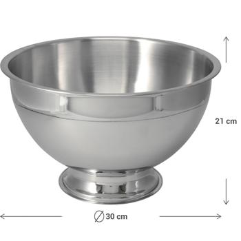 Preview: Stainless steel champagne cooler with stand 30x21cm: Elegant bottle cooler, large & robust - ideal for champagne, wine & stylish parties