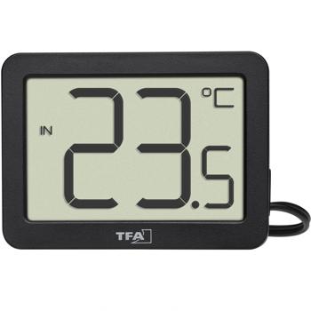 Preview: Thermomètre digital intérieur & extérieur - Sonde étanche 3m - Mesure précise Max/Min - Aimant & support - Bureau, réfrigérateur - Noir -30/+60°C