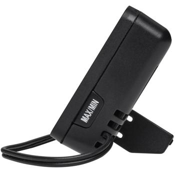 Preview: Thermomètre digital intérieur & extérieur - Sonde étanche 3m - Mesure précise Max/Min - Aimant & support - Bureau, réfrigérateur - Noir -30/+60°C