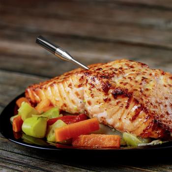 Preview: Präzises smartes Fleisch-, Braten- & Ofenthermometer, bis +300 °C, kabelloser Fühler aus Edelstahl, App-Steuerung für BBQ, Grill, Smoker, Backofen