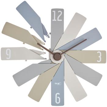 Preview: Orologio da parete di design OROLOGIO IN SCATOLA, dimensioni: Ø 40 cm, colorato: decorazione da parete moderna e accattivante, silenzioso e di alta qualità, per soggiorno e cucina