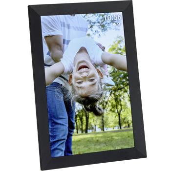 Preview: Cadre photo numérique - Contrôle par application & téléchargement d‘images mondial - Écran tactile 10.1‘‘ LCD - 32 Go - Noir élégant - WLAN