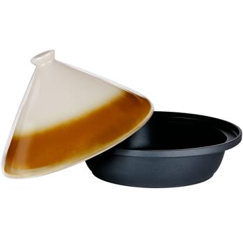 Preview: Tagine tradizionale (tajine) con coperchio in ceramica, 2,5 litri, Ø 30 cm: per brasare delicatamente e preparare piatti aromatici, cucina marocchina