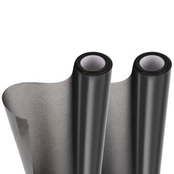 Preview: set of 2 privacy film gray matt, 60 x 200 cm - self-adhesive window film with UV protection - heat-reducing & ideal for windows, office & living rooms