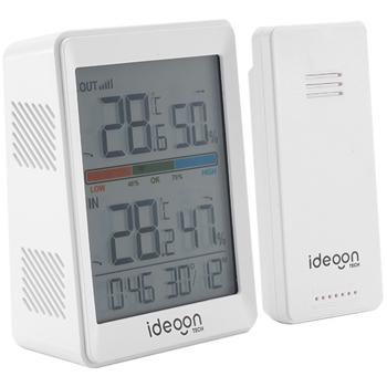 Thermometer und Hygrometer für innen & aussen, inklusive Funk-Aussensensor mit 60m Reichweite - Präzise Messungen für bestes Raumklima