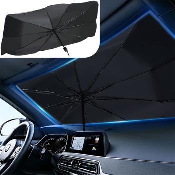 Wärmeisolierender Sonnenschutz Windschutzscheibe 145x79cm: UV50+ Schutz – Hält Auto kühl, schützt Innenraum & Armaturen effektiv