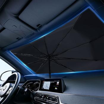 Preview: Heat-insulating sun protection windshield 145x79cm: UV50+ protection - keeps car cool, effectively protects interior & fittings