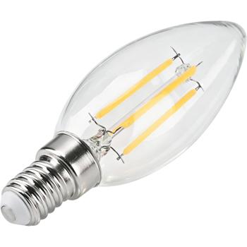 Preview: Lampada a candela LED a filamento C35 E14 4 W 400 lm bianco caldo 2500 K lampadina vintage lampada retrò luce calda forma candela