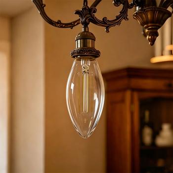 Preview: Lampada a candela LED a filamento C35 E14 4 W 400 lm bianco caldo 2500 K lampadina vintage lampada retrò luce calda forma candela
