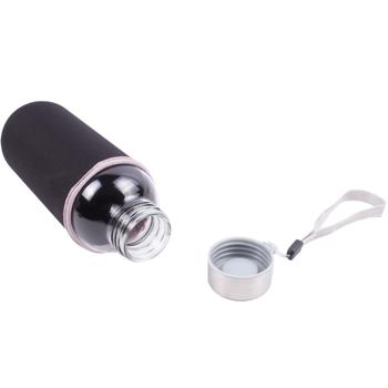 Preview: 2er-Set Stilvolle Glas-Trinkflasche mit Neopren-Hülle, 420 ml: Hält Getränke länger kühl/warm, robust, leicht & umweltfreundlich für den Alltag