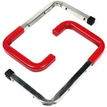 Preview: Heavy-duty wall hooks with rubber coating, 2-piece, 45 kg each, 26x15 cm : gentle & safe storage, non-slip for tools, bicycles & household appliances