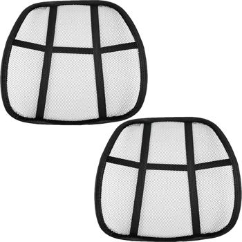 Preview: Lot de 2 supports lombaires ergonomiques en maille pour s‘asseoir confortablement au poste de travail, en télétravail, en voiture, au bureau et plus encore