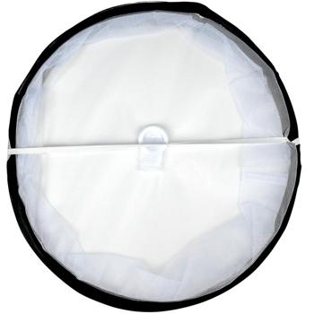 Preview: Lot de 2 Housses Rondes Anti-Insectes Alimentaires - Pliables, Réutilisables, Ø37x15.5cm, Blanc/Noir - Protection Mouches & Abeilles Intérieur/Extérieur