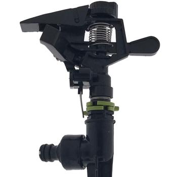 Preview: set of 2 Flexible circular sprinklers with ground spike: 30°-360° adjustable for precise watering, lawn sprinkler ideal for lawns, gardens & flower beds