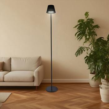 Preview: set of 2 Modern height-adjustable LED floor lamp, dimmable, black, 50 /90/130 cm - an elegant mood light for living room, bedroom & office