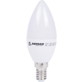 Preview: Ampoule bougie LED C35-E14-Lumière chaude dimmable 3000K-Idéale salon/chambre-5W-400lm-360°-Longue durée 20000h-Ø37x105mm
