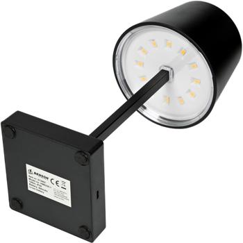 Preview: Moderna lampada da tavolo a LED, touch control, nera: dimmerabile, a risparmio energetico e dal design elegante, perfetta per l‘ufficio, il comodino e il soggiorno