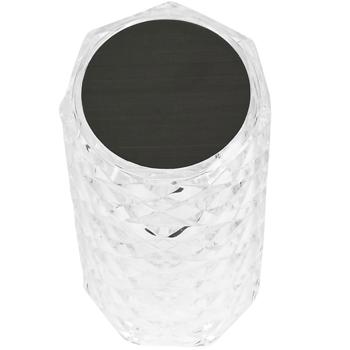 Preview: Lampe de table LED Cristal - Interrupteur tactile 3 tons blanc - Lumière d‘ambiance pour salon - Hauteur 15cm - USB rechargeable Batterie lithium 800 mAh
