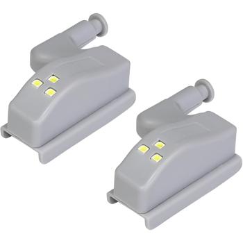 Preview: Illuminazione automatica della cerniera dell‘armadio, 2 pezzi: luce istantanea negli armadi e nei guardaroba della cucina - luce dell‘armadio senza fili, facile da installare