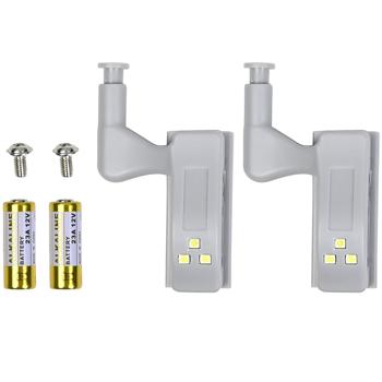 Preview: Illuminazione automatica della cerniera dell‘armadio, 2 pezzi: luce istantanea negli armadi e nei guardaroba della cucina - luce dell‘armadio senza fili, facile da installare