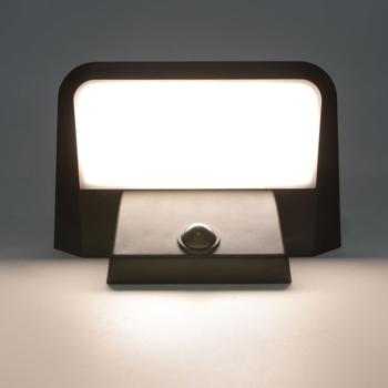 Preview: Applique Murale Solaire Extérieur Noire - Capteur PIR, 800 Lumens, IP44 Étanche - Éclairage LED sans fil Jardin, Entrée, Allée