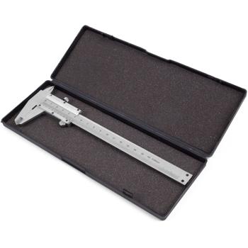 Preview: Präzise Schiebelehre mit Feststellschraube, 150 mm: exakte Innen-, Aussen- & Tiefenmessungen, für Profis & Heimwerker