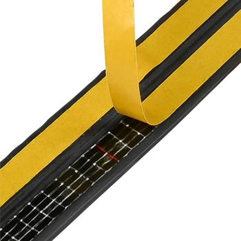 Preview: D-Profil Zugluft Dichtungsstreifen Schwarz 2er-Set (3m x 9x4mm): Selbstklebend, langlebig & energiesparend – Perfekt gegen Kälte, Lärm & Staub!