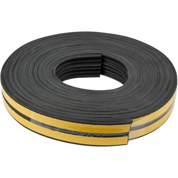 Preview: E-Profil Zugluft Dichtungsstreifen Schwarz 2er-Set (3m x 9x4mm): Selbstklebend, langlebig & energiesparend – Perfekt gegen Kälte, Lärm & Staub!