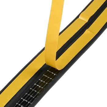 Preview: E-Profil Zugluft Dichtungsstreifen Schwarz 2er-Set (3m x 9x4mm): Selbstklebend, langlebig & energiesparend – Perfekt gegen Kälte, Lärm & Staub!