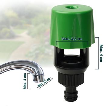 Preview: 2er-Set Universal Wasserhahn Adapter: Macht jeden Hahn zum Schlauchanschluss für Garten & Haushalt, einfach zu montieren, für flexible Bewässerung