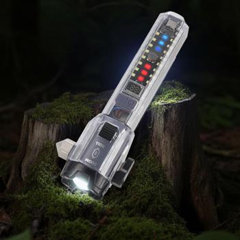 Preview: 2er-Set Leistungsstarke Akku-Taschenlampe mit Notfallhammer & Gurtschneider: Ihr zuverlässiger Begleiter für Auto, Camping & Notfälle, Sicherheit unterwegs!