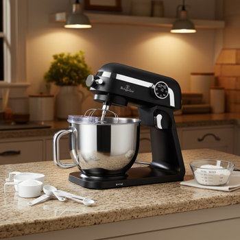 Robot da cucina premium con display a LED, elegante nero opaco, ciotola in acciaio inox da 7 litri, 1800 W - Di alta qualità, moderno e potente, per cuocere, cucinare e altro ancora